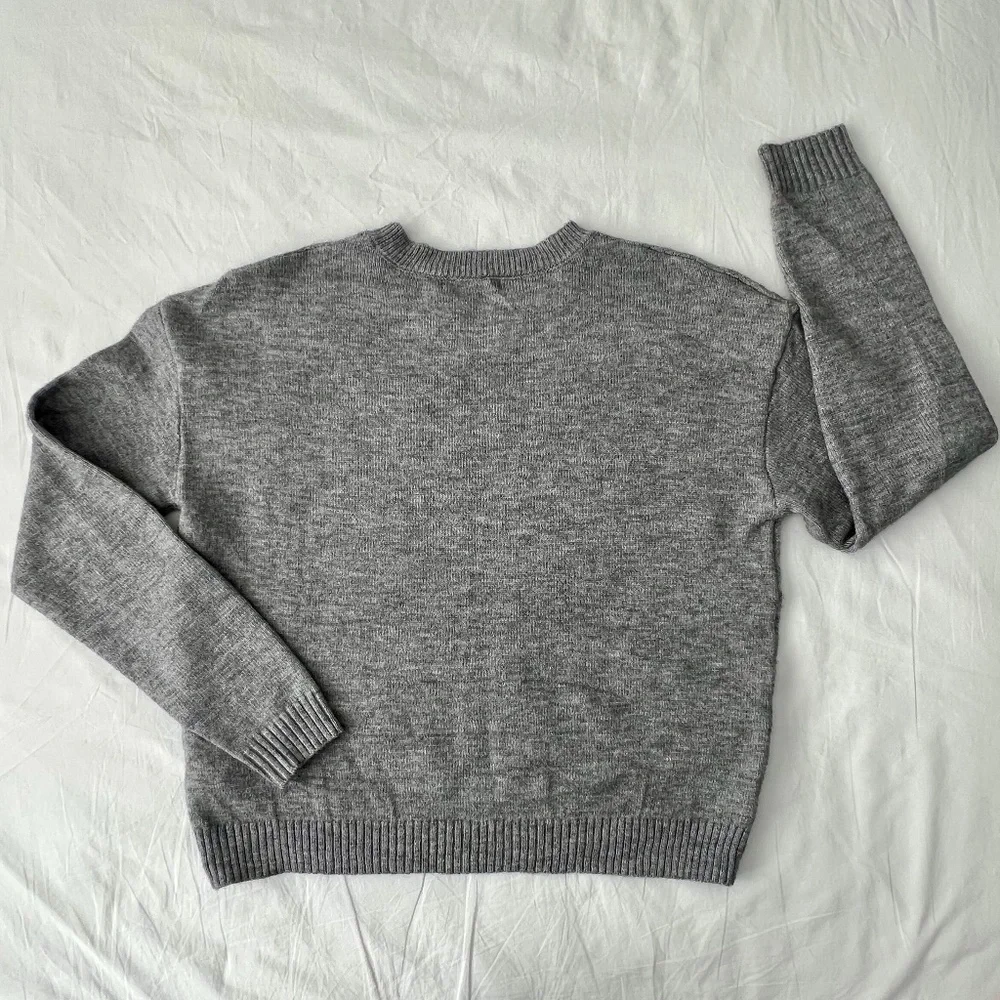 Cat Pattern Drop Shoulder Sweater - Picture 6 of 8